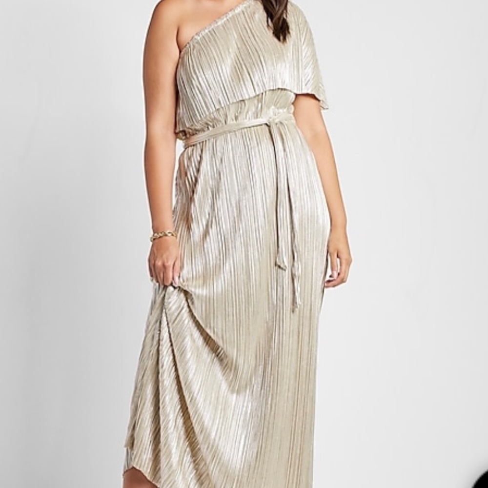 NEW Rachel Zoe for Express metallic maxi dress size XL